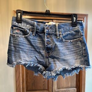 Hollister Women's Blue Denim Shorts